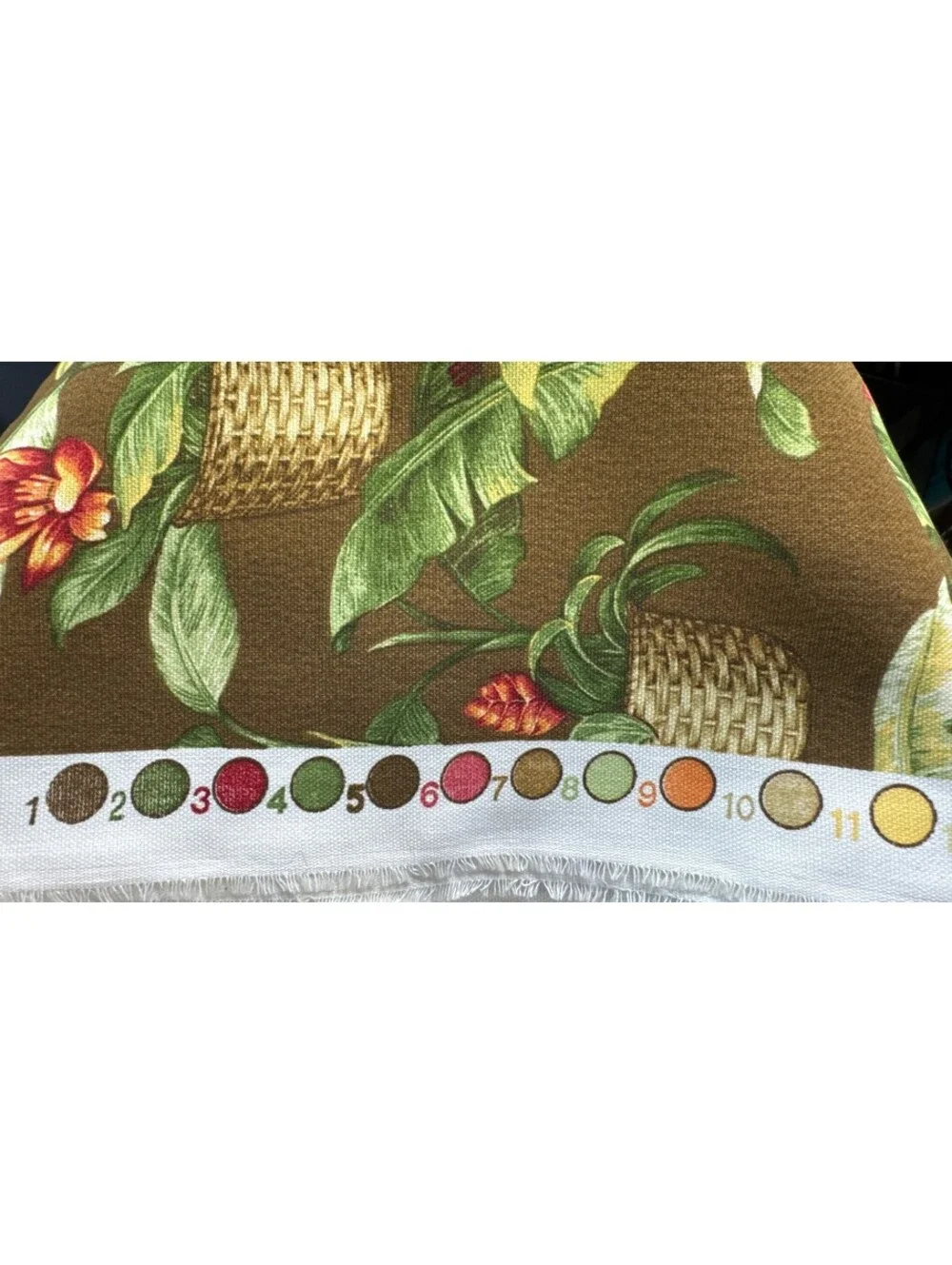 P KAUFMANN 4+ Yards Outdoor Tropical Print Palm Leaves Upholstery Fabric 148x54”